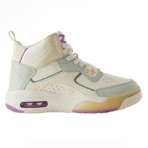 Zara Kids High-Top Sneakers - Cream and Lavender